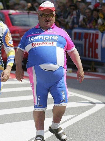 fat person on bike